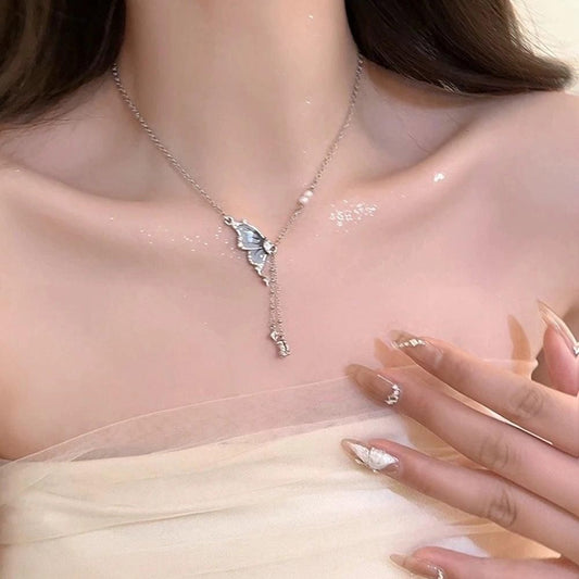 Chic Butterfly Tassel Necklace